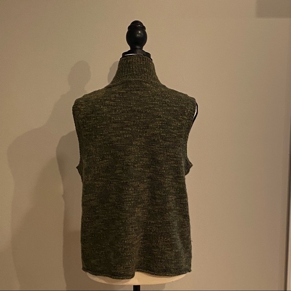 J Jill wool sweater button front collared vest fall layered cozy - Picture 2 of 6